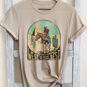 West Is The Best Graphic Tee, Wild West Shirt, Western Graphic Shirt